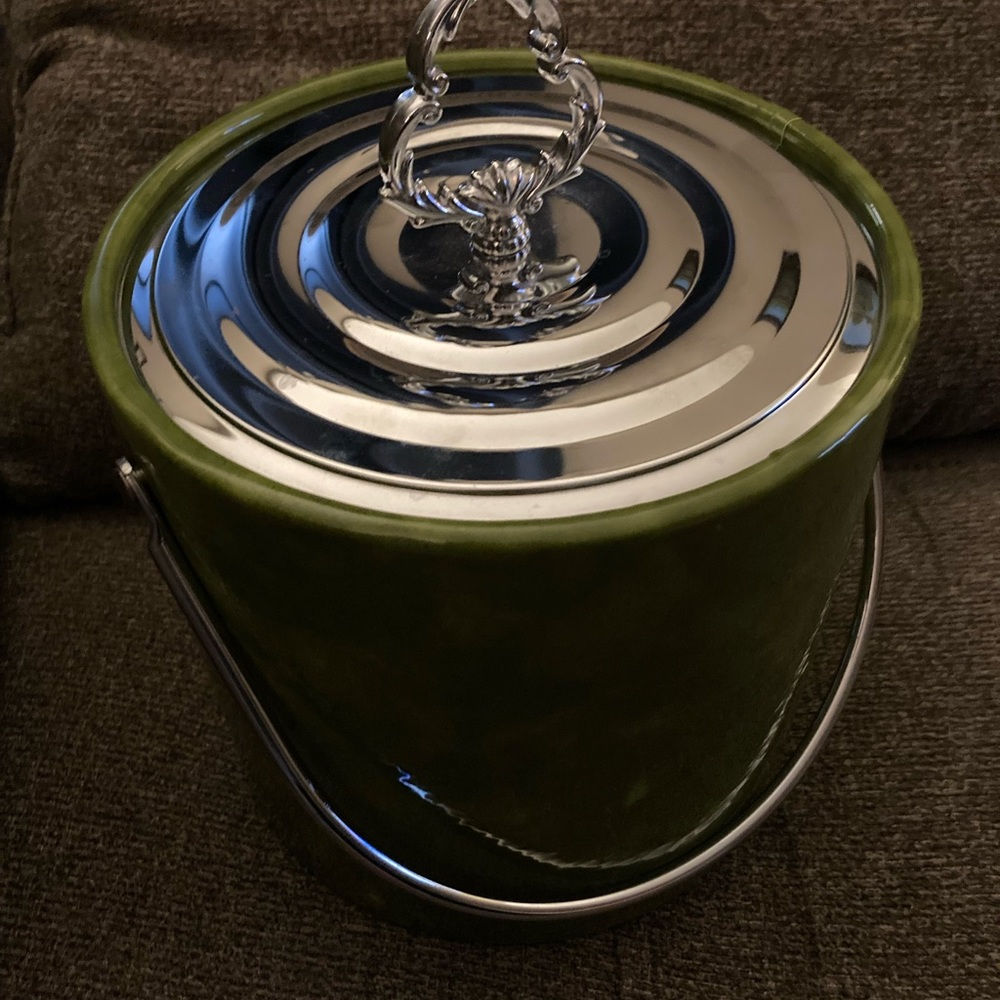 Vintage 1960’s Green Irvinware Ice Bucket For Special Occasions